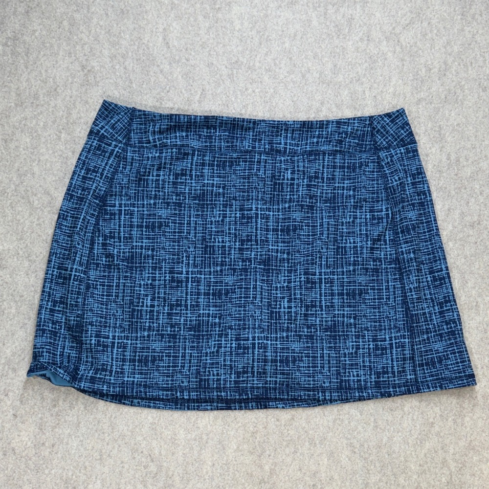 Lands' End Skort Women XL/T 18 Blue Activewear Pocket Sporty Athleisure Beach